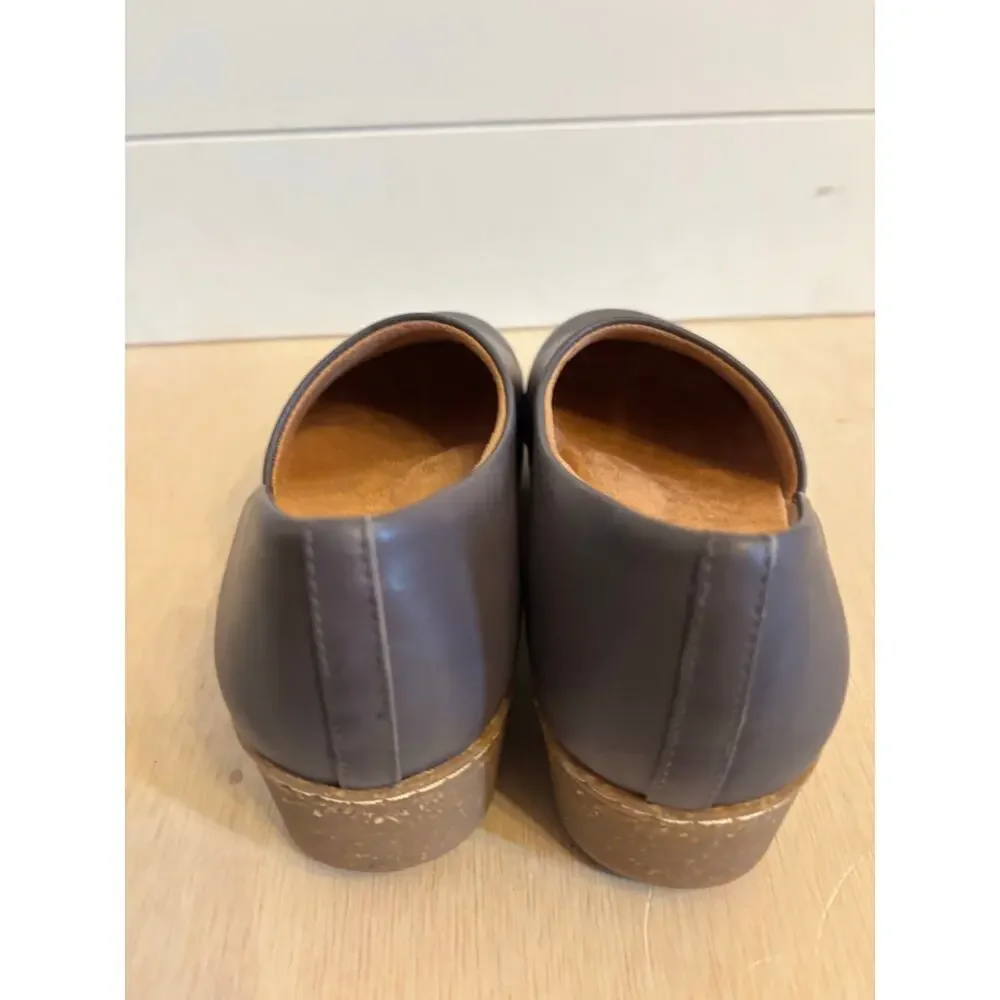 SOFTWALK Addie Leather Clog Women's Dark Gray Size 7 W Comfort Shoes - Picture 3 of 7